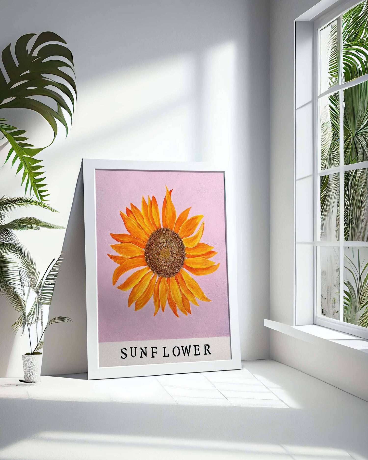 Golden Glow, Maximalist Sunflower Print Art Prints HELLO MISS E. 