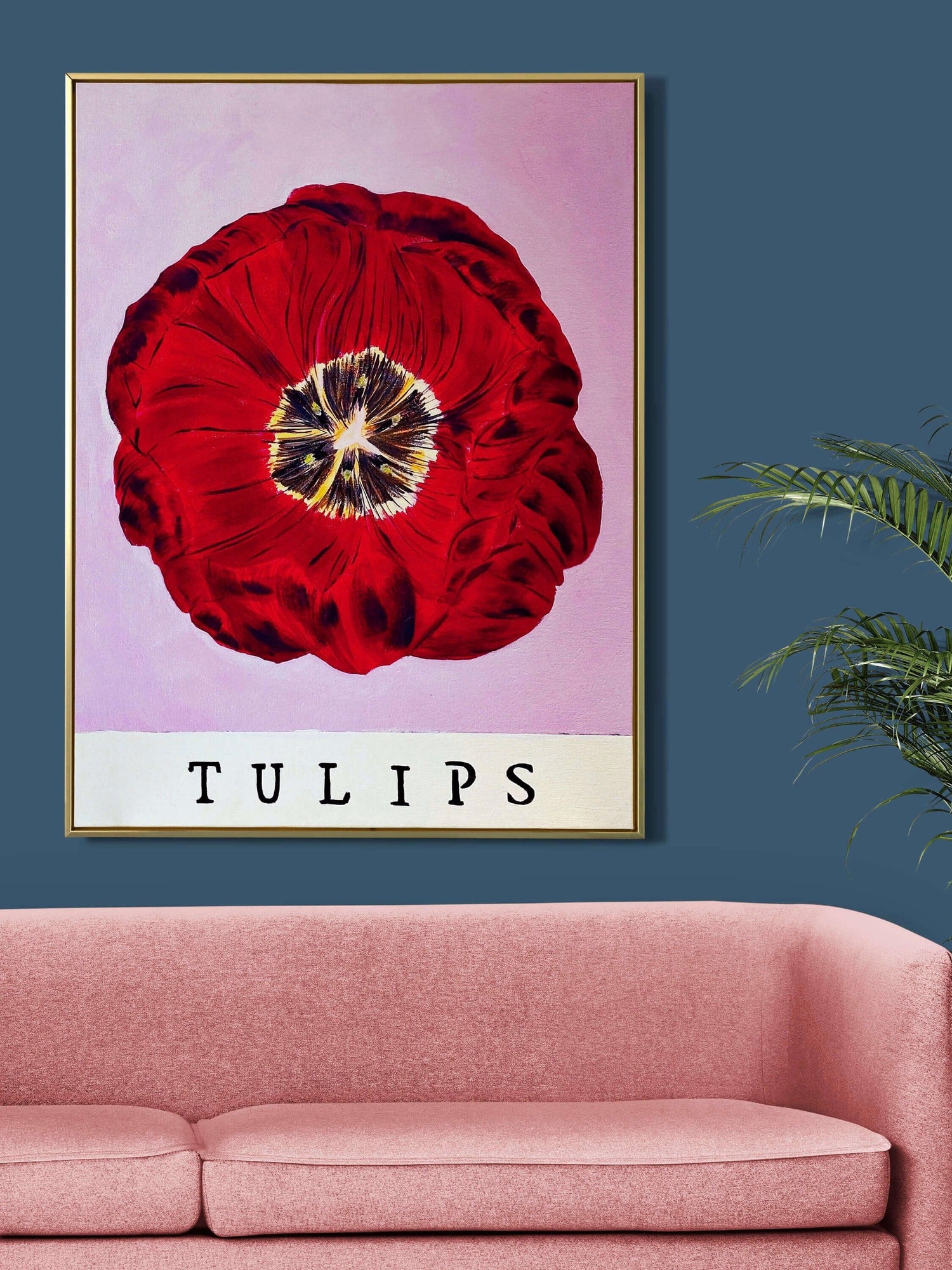 Vintage Charm Red Tulip Art Print HELLO MISS E. 